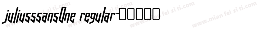 juliusssansOne regular字体转换